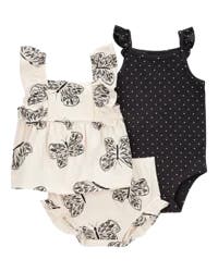 Carter's Baby 3-Piece Little Diaper Cover Set Black/Ivory 24M