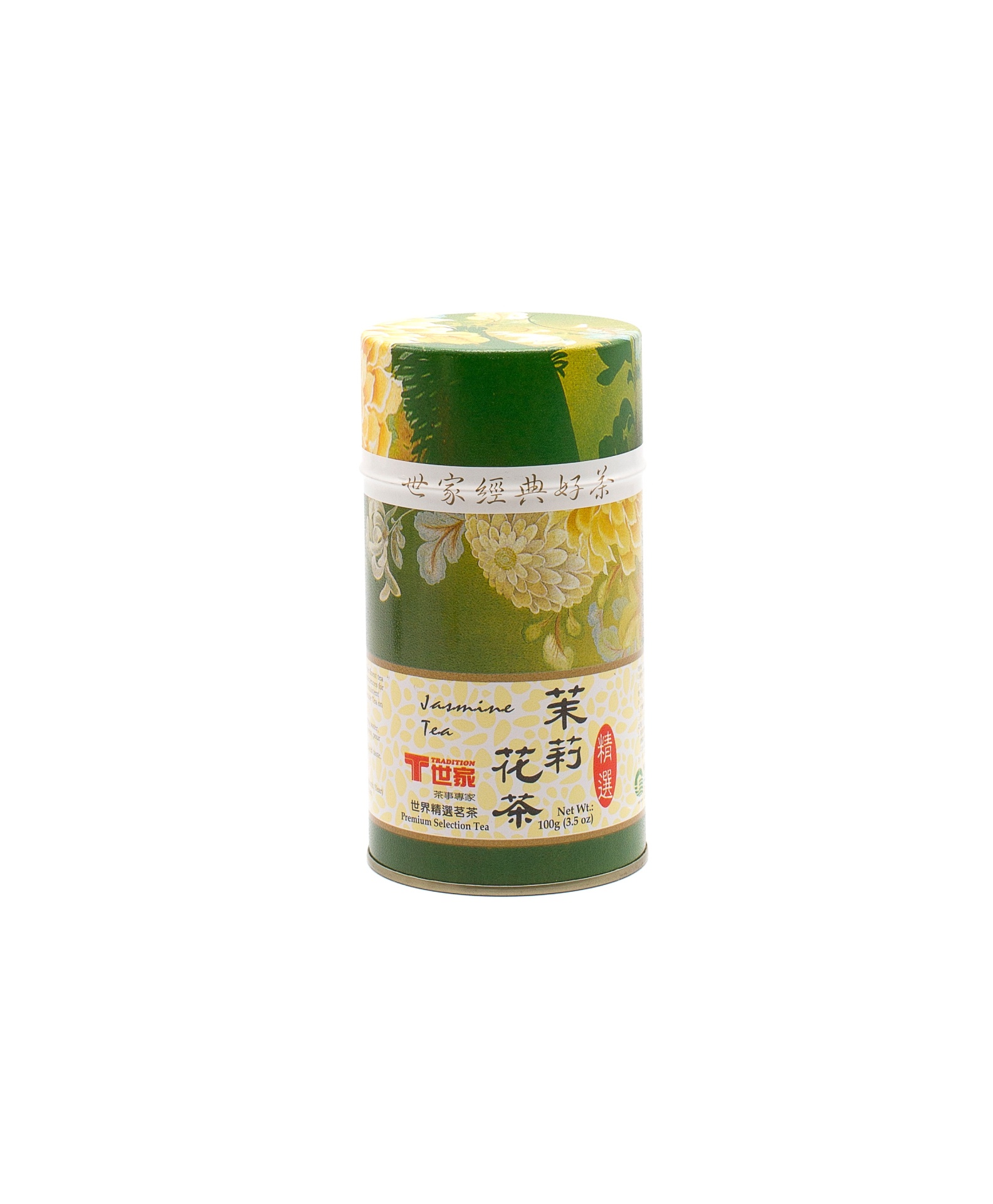 slide 1 of 1, Tradition Premium Jasmine Green Tea Tin, 100 gram