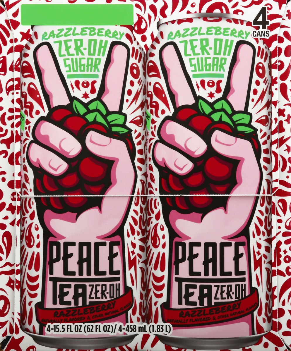 slide 3 of 10, Peace Tea Zer-Oh Sugar Razzleberry Tea - 4 ct, 4 ct