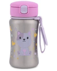 Skiphop Besties Squad Stainless Steel Straw Bottle - Cat Cat NS