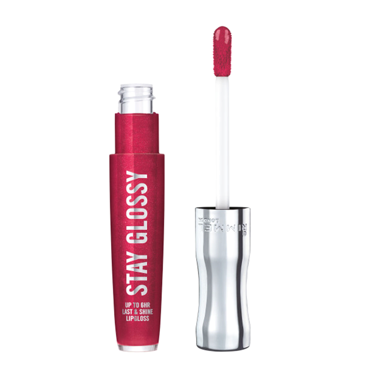 slide 1 of 5, Rimmel London Rimmel Stay Glossy Lip Gloss Grind Time, 0.18 fl oz