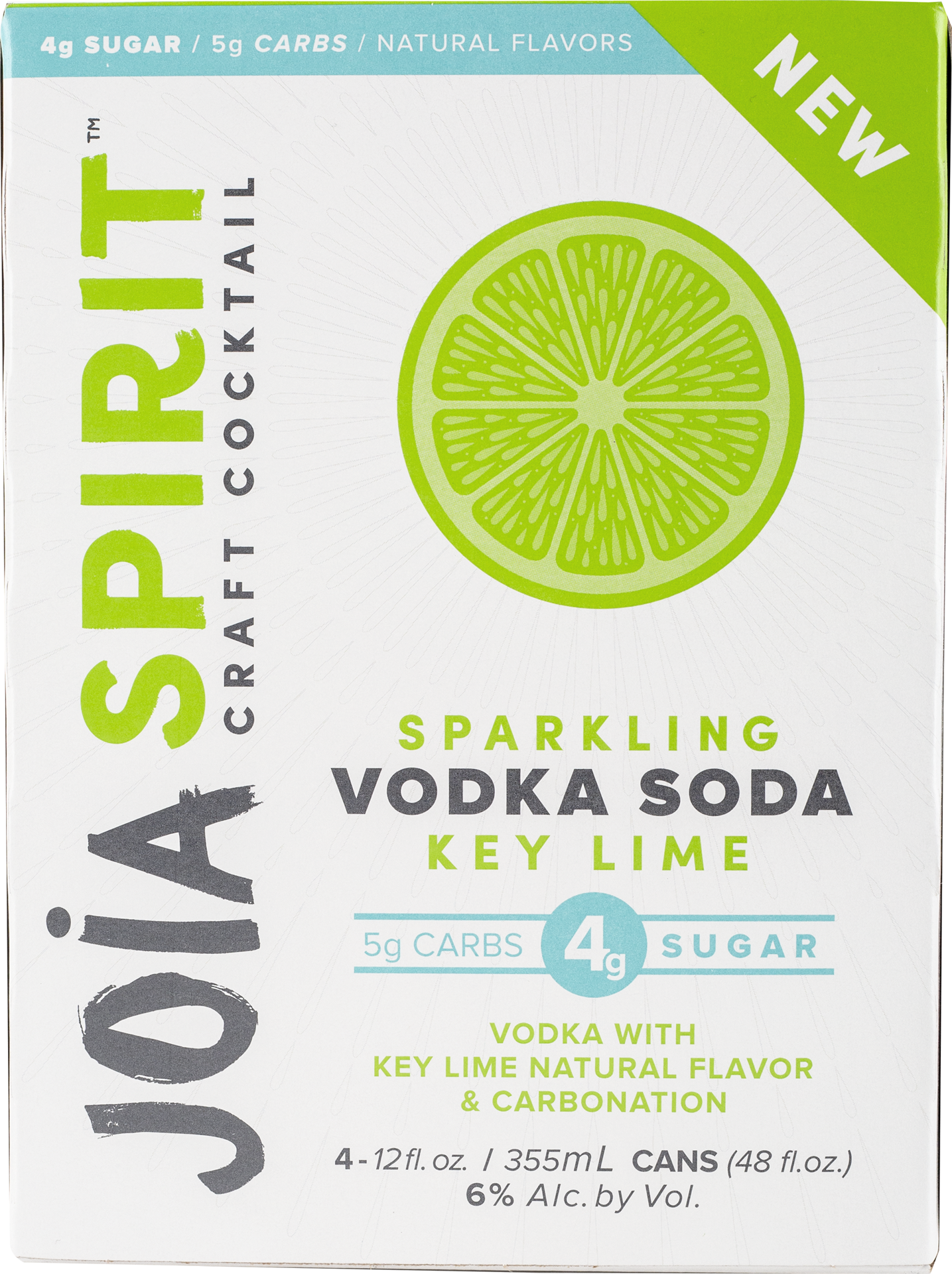 slide 1 of 4, Joia Spirit Sparkling Vodka Soda 12 oz, 1 ct