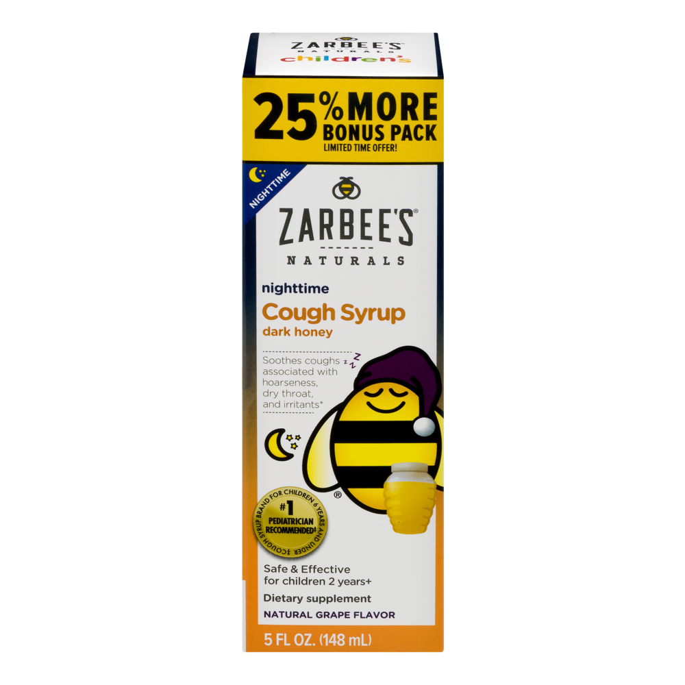 slide 1 of 1, Zarbee's Naturals Nighttime Cough Syrup Dark Honey Nighttime, 4 oz