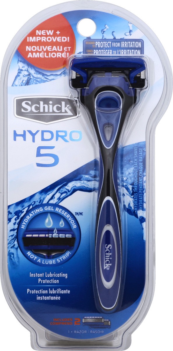 slide 2 of 2, Schick Hydro 5 Men's Razor - 1 Razor Handle And 2 Razor Refills, 1 ct