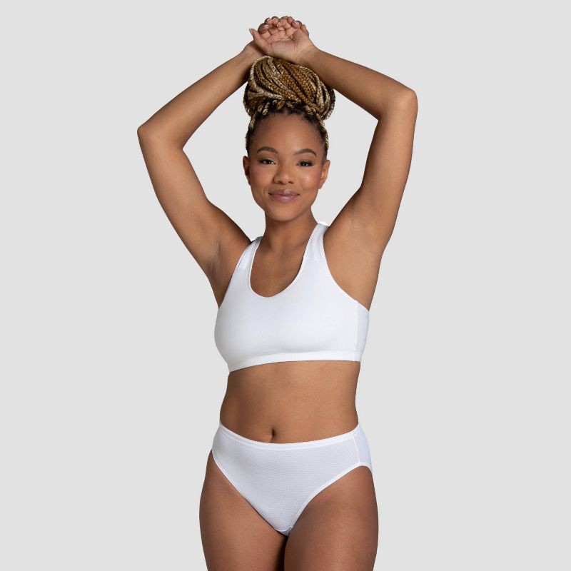 slide 2 of 6, Fruit of the Loom Women's 6pk Breathable Micro-Mesh Hi-Cut Underwear - Colors May Vary 9: Moisture Wicking, Tagless, 6 ct