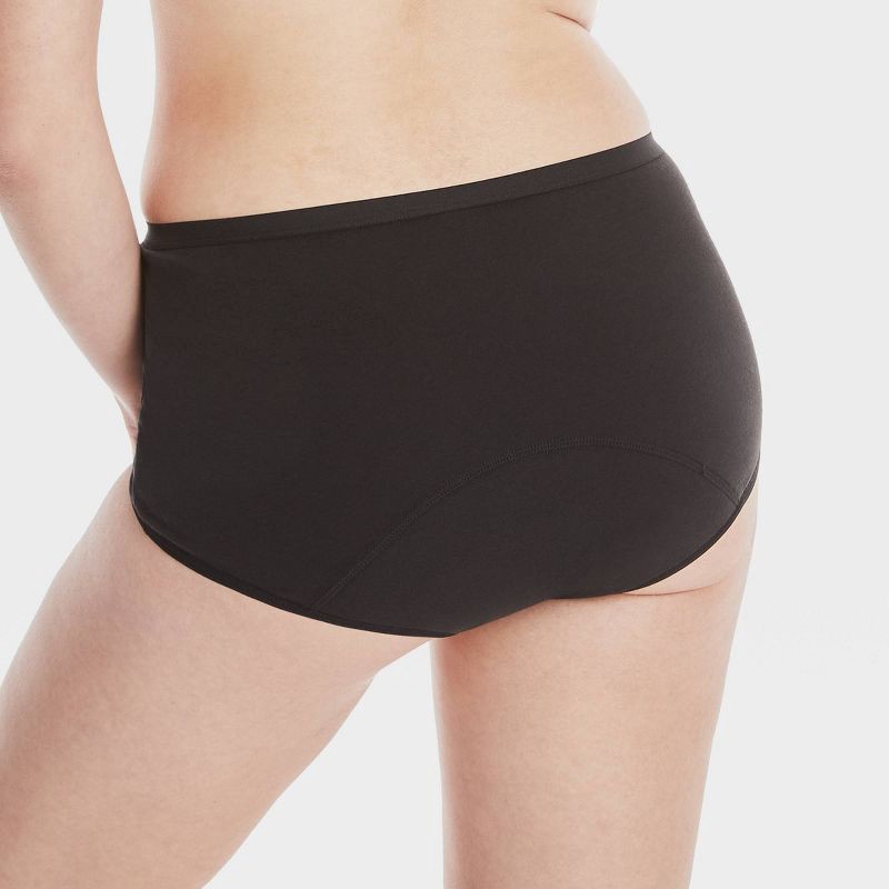 slide 4 of 5, Hanes Women's 3pk Comfort Period Boyshort Underwear, Moderate Leaks - Neutrals 6: Moisture Wicking Knit Fabric, 3 ct