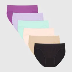 Hanes Women's 6pk Comfort Flex Fit Seamless Bikini Underwear - Colors May Vary M: Midweight Knit, Low Rise