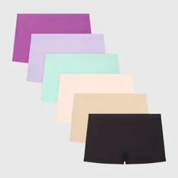Hanes Women's 6pk Boy Shorts Comfort Flex Fit Seamless Underwear - Colors May Vary S