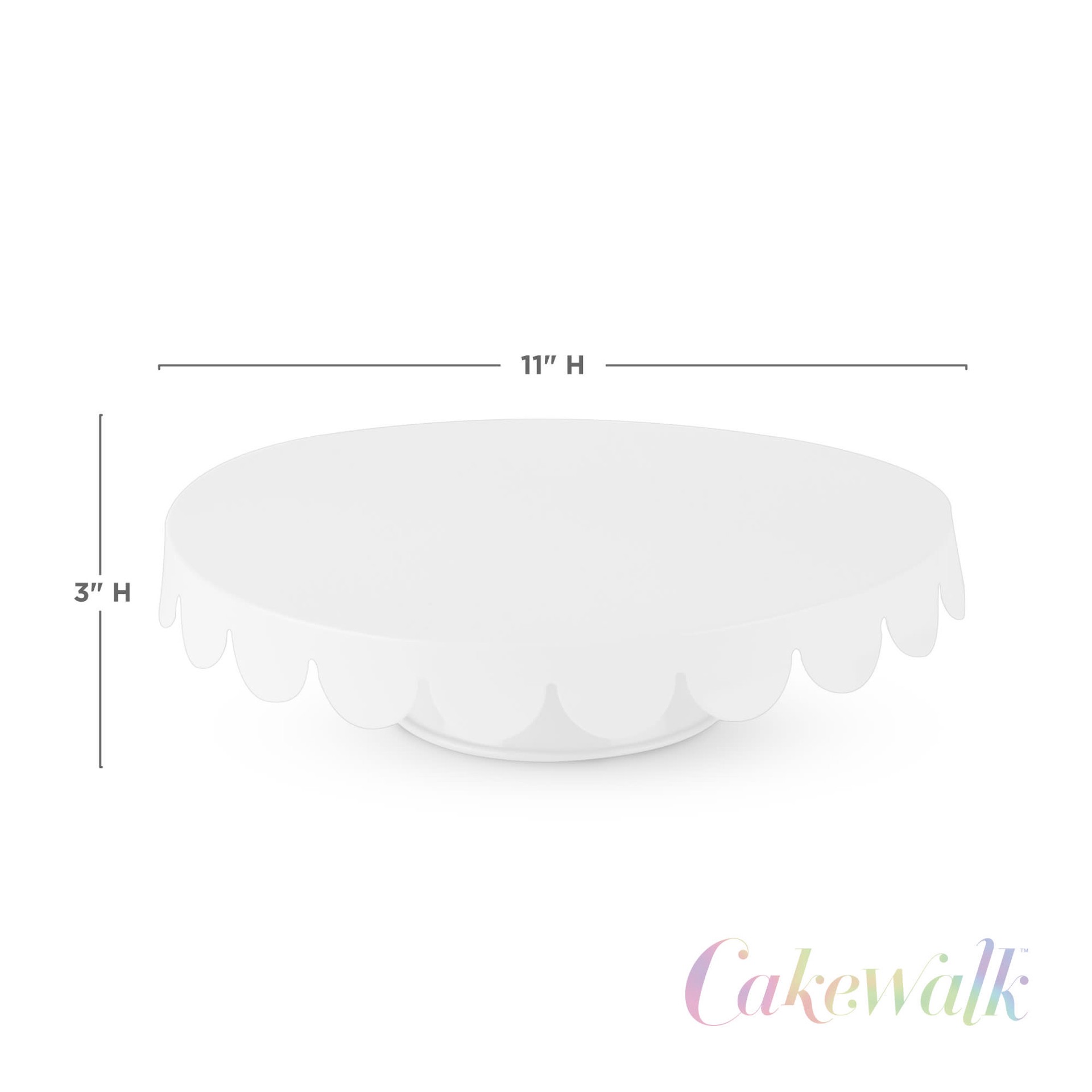 slide 4 of 5, Twine White Stainless Steel Cake Stand, Set of 1, Cupcake Stand, Home Decor, Food Service, Dessert Accessory, 11-Inch Diameter, White, 1 ct