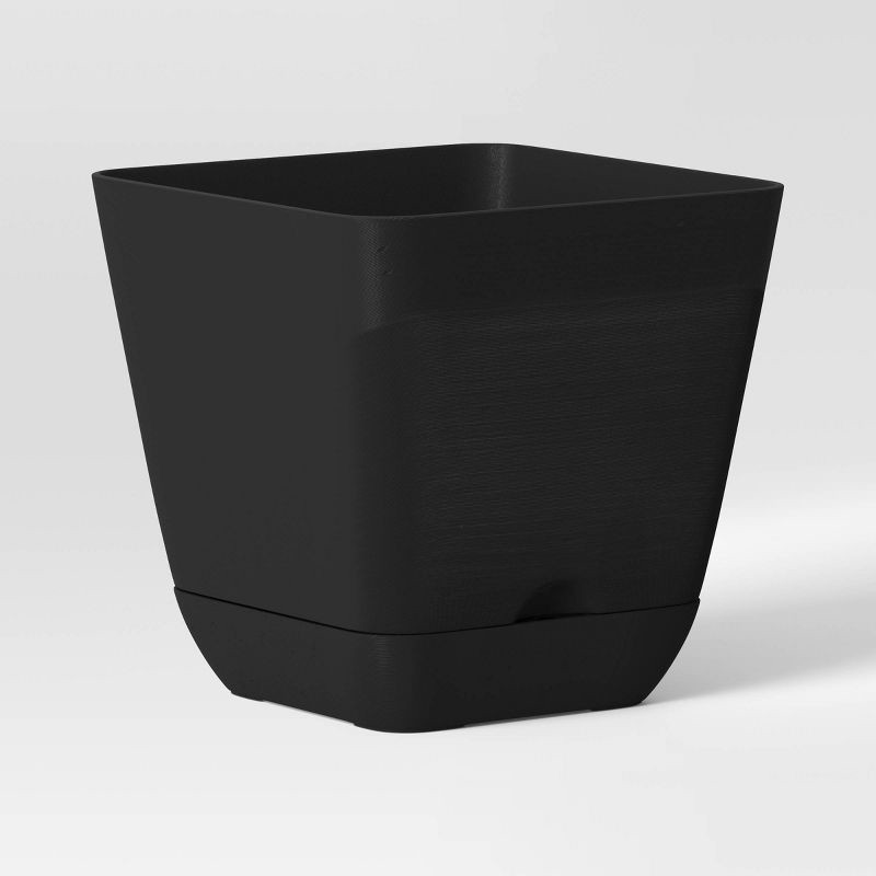 slide 4 of 5, Square Indoor Outdoor Planter Pot Black 6"x6" - Room Essentials™, 1 ct