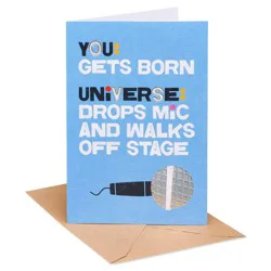 American Greetings Kate Smith Co. Thinking of You Card 'Universe Drops Mic and Walks off Stage'