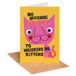 American Greetings Thinking of You Card 'To Whiskers on Kittens'