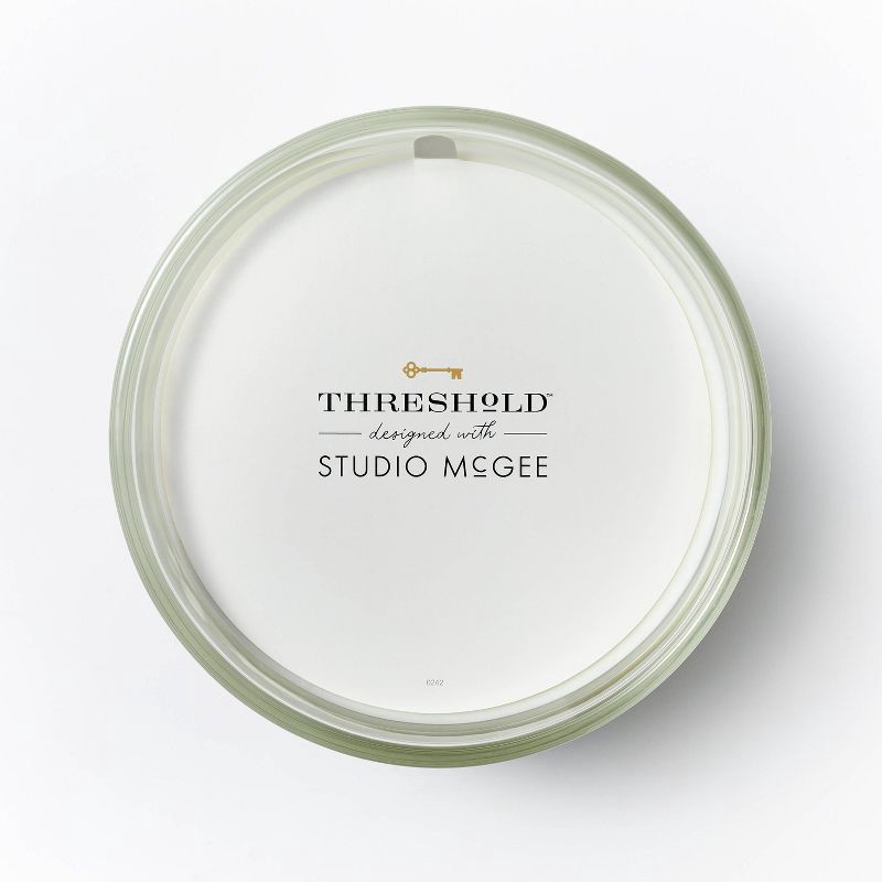 slide 4 of 5, Threshold designed w/Studio McGee 40oz Clear Glass Cypress & Juniper Candle White - Threshold™ designed with Studio McGee: Soy Wax Blend, 70hr Burn Time, 40 oz