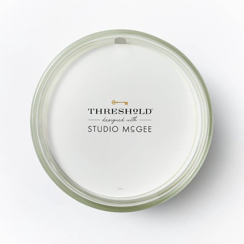 slide 4 of 5, Threshold designed w/Studio McGee 40oz Clear Glass Santal & Ginger Candle White - Threshold™ designed with Studio McGee: Soy Blend, 4-Wick, 70hr Burn Time, 40 oz