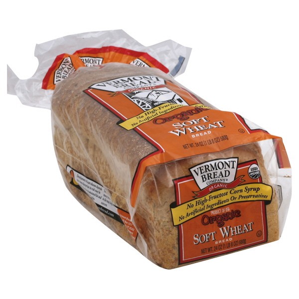slide 1 of 2, Vermont Bread Vermont Company Bread - Organic Soft Wheat, 24 oz