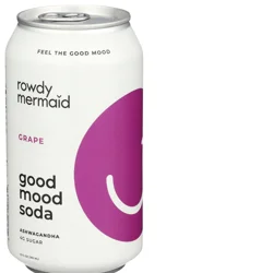 Rowdy Mermaid Grape Good Mood Soda 12 fl oz