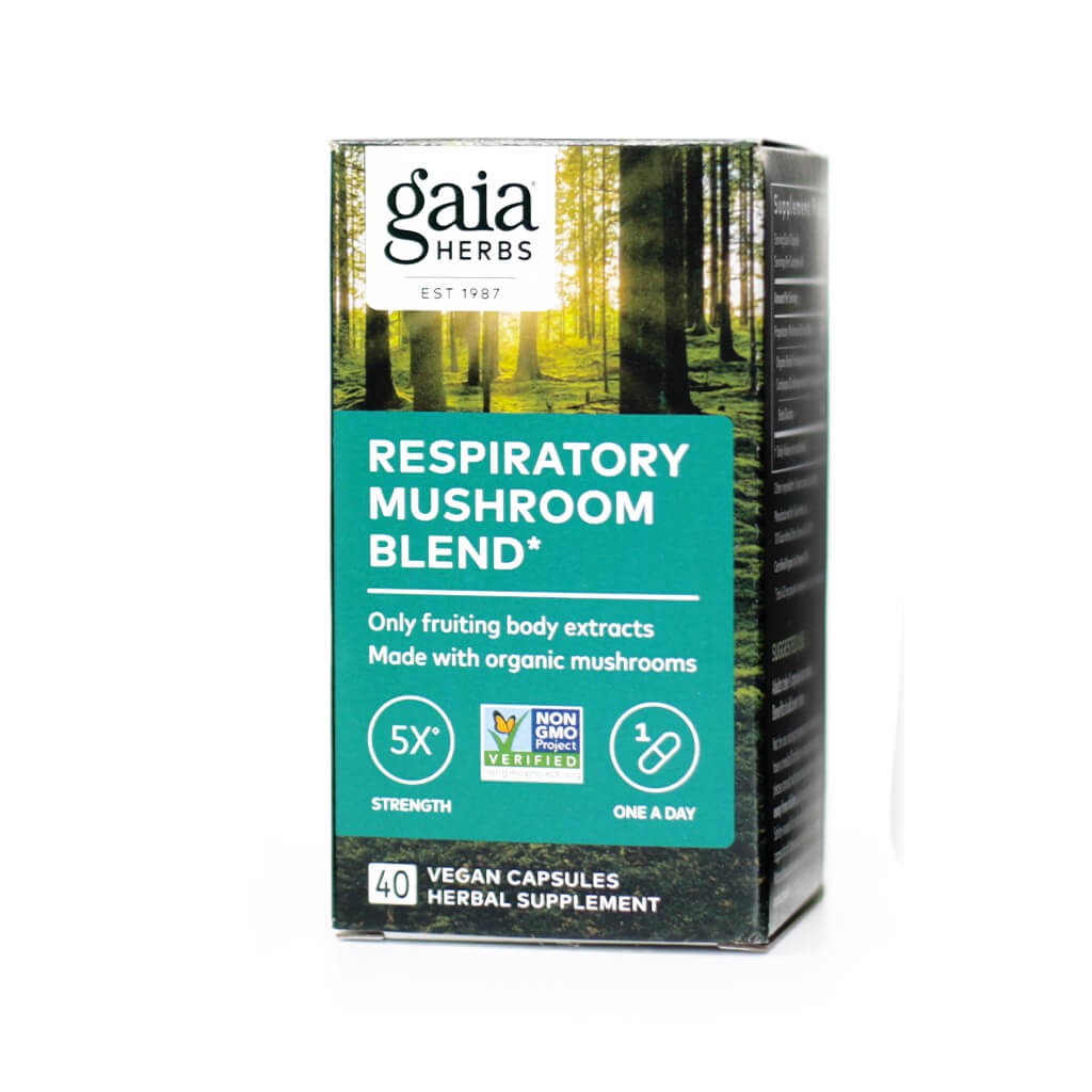 slide 1 of 1, Gaia Respiratory Mushroom Blend, 40 ct