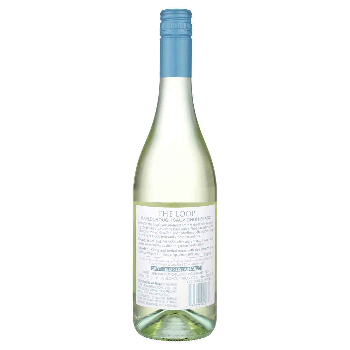 slide 2 of 2, The Loop Sauvignon Blanc, 750 ml