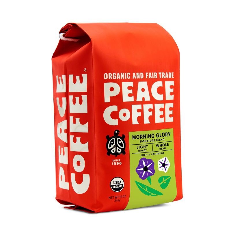 slide 2 of 4, Peace Coffee Morning Glory Light Roast Whole Bean Coffee - 12oz, 12 oz