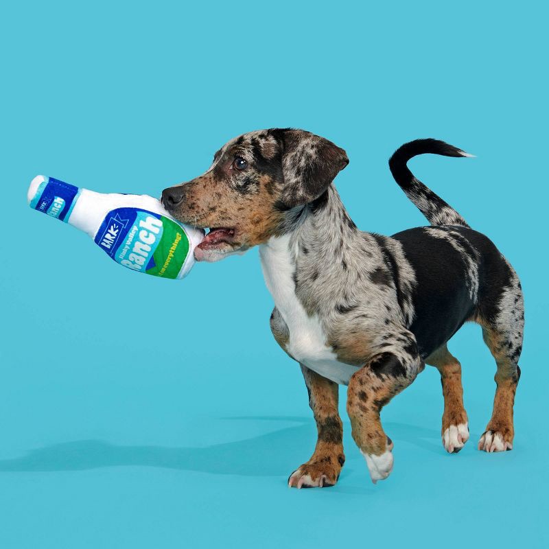 slide 7 of 7, BARK Stinky Valley Ranch Junk Food Dog Toy - White/Blue/Green, 1 ct