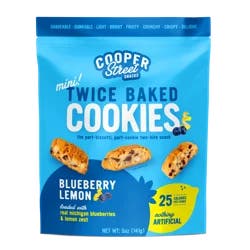 Cooper Street Cookies Twice Baked Blueberry Lemon Mini Cookies 5 oz