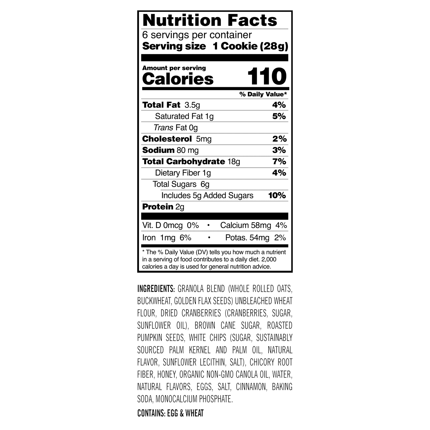 slide 2 of 2, Cooper Street Cookies Wholesome! Oatmeal Cranberry Granola Bakes 6 Bars, 6 ct