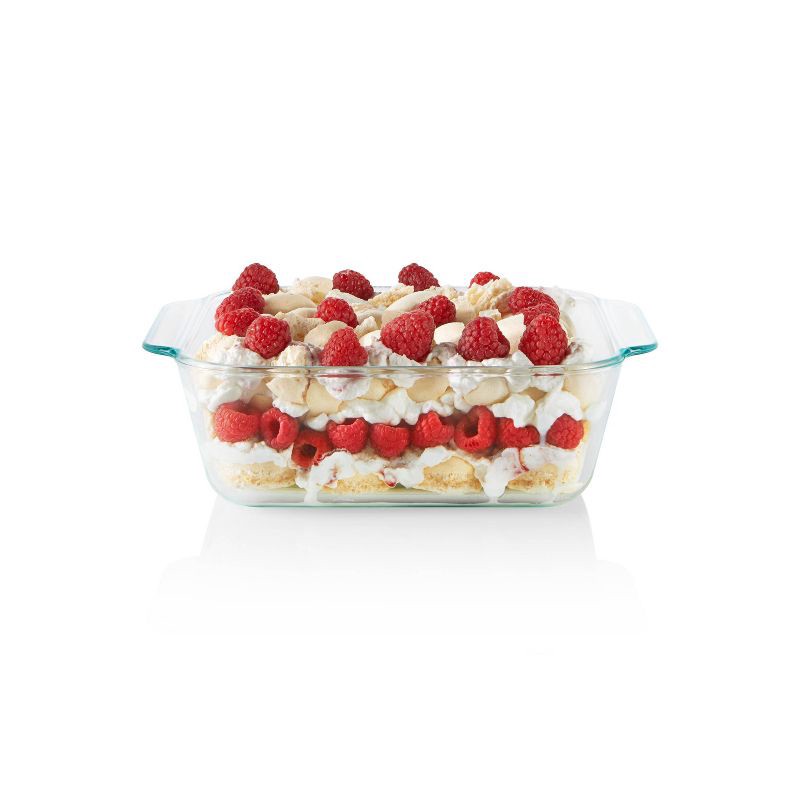 slide 3 of 8, Pyrex 8"x8" Deep Dish Baker: Glass Baking Dish, Square, Oven & Microwave Safe, 2.5 Qt Capacity, Dishwasher & Freezer Safe, 2.5 qt