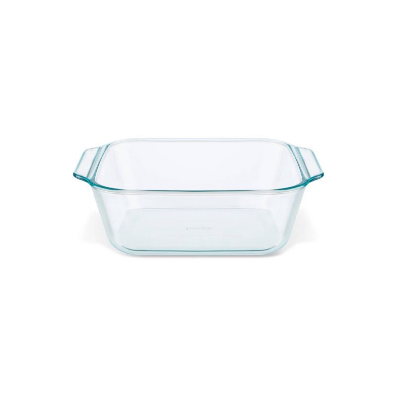 slide 1 of 8, Pyrex 8"x8" Deep Dish Baker: Glass Baking Dish, Square, Oven & Microwave Safe, 2.5 Qt Capacity, Dishwasher & Freezer Safe, 2.5 qt