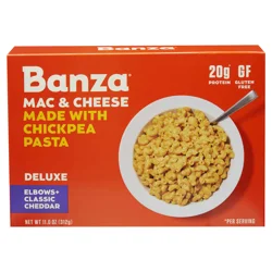 Banza Chickpea Elbows Deluxe Classic Cheddar Mac and Cheese