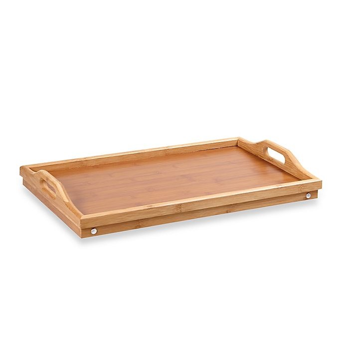 slide 2 of 3, Home Basics Bamboo Bed Tray, 18 in