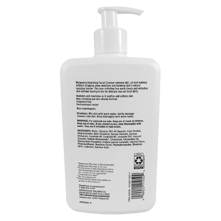 slide 2 of 2, Walgreens Hydrating Cleanser, 16 oz