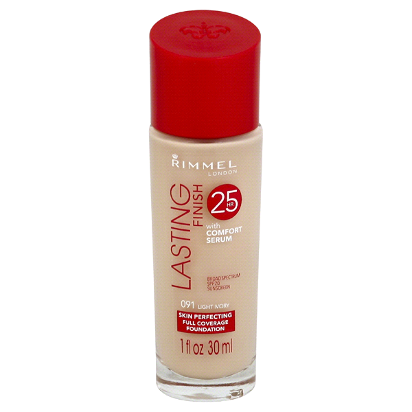 slide 1 of 1, Rimmel London Lasting Finish Foundation, Light Ivory, 1 ct