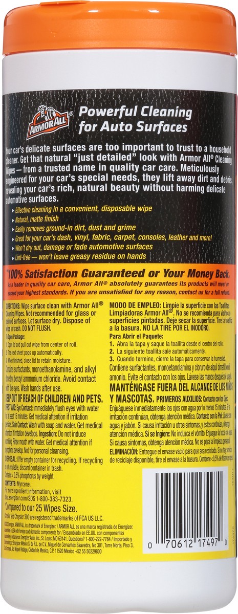 slide 5 of 9, Armor All Cleaning Wipes (30 count), 30 ct