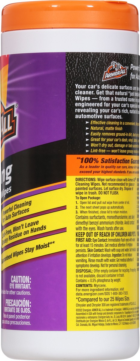 slide 6 of 9, Armor All Cleaning Wipes (30 count), 30 ct