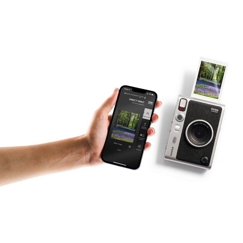 slide 2 of 19, Fujifilm instax mini Evo Instant Film Camera - Black, 1 ct