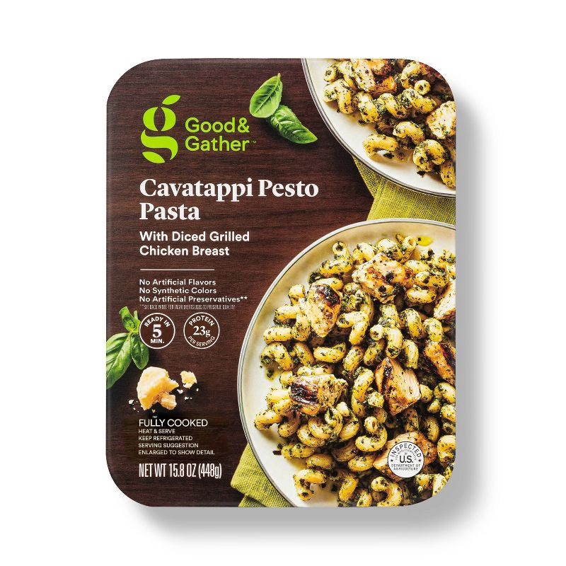 slide 1 of 4, Cavattappi Pesto Pasta with Chicken - 15.8oz - Good & Gather™, 15.8 oz