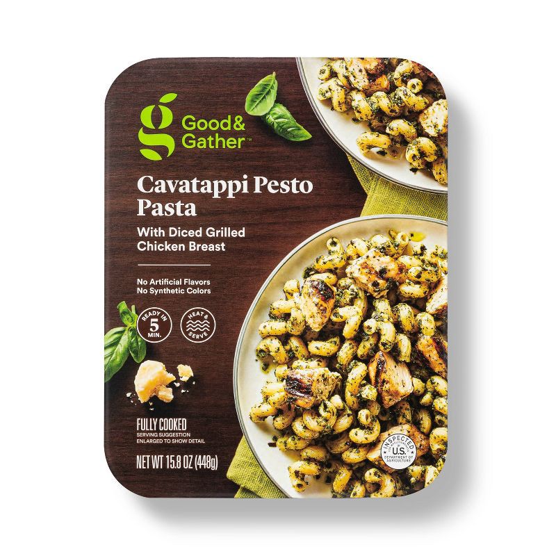 slide 1 of 4, Cavattappi Pesto Pasta with Chicken - 15.8oz - Good & Gather™, 15.8 oz