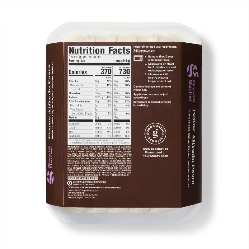 slide 2 of 4, Penne Alfredo Pasta with Cajun Chicken - 17oz - Good & Gather™, 17 oz