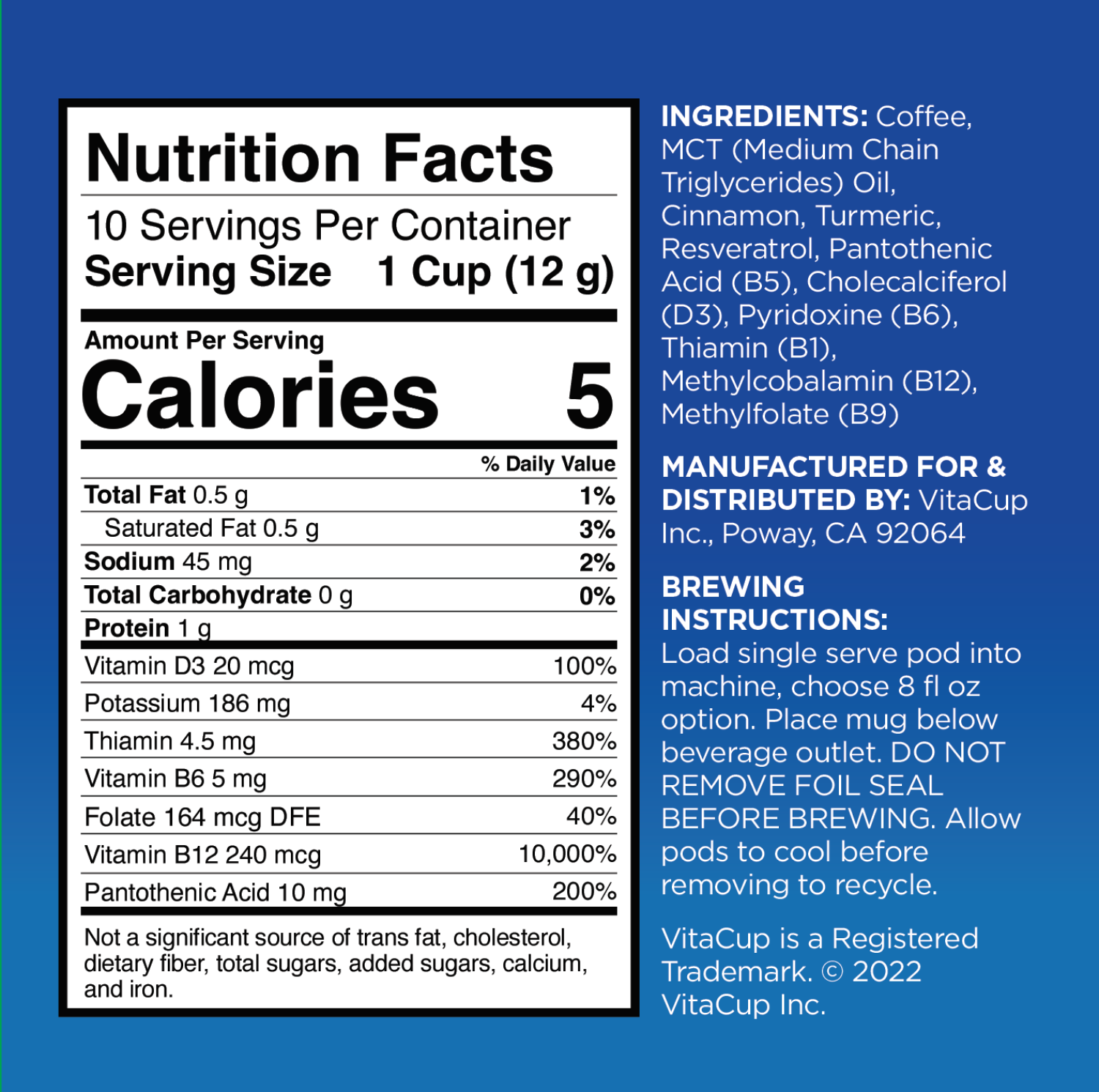 slide 2 of 2, Vitacup Genius Blend Infused Coffee Pods, Medium Roast - 10 ct, 10 ct