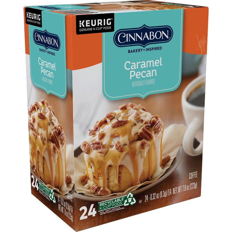 slide 6 of 8, Cinnabon Caramel Pecan Medium Roast Coffee Keurig - K-Cup Pods 24ct, 24 ct