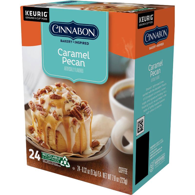 slide 7 of 8, Cinnabon Caramel Pecan Medium Roast Coffee Keurig - K-Cup Pods 24ct, 24 ct