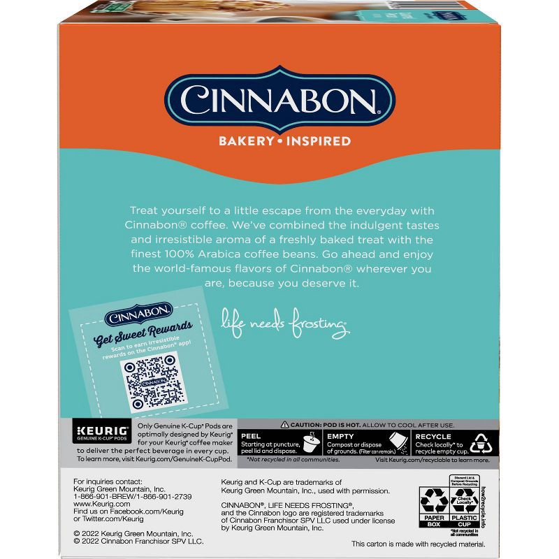 slide 8 of 8, Cinnabon Caramel Pecan Medium Roast Coffee Keurig - K-Cup Pods 24ct, 24 ct