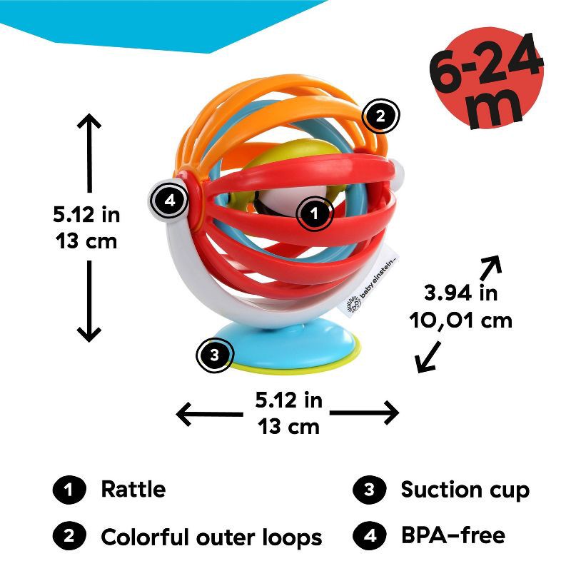 slide 6 of 8, Baby Einstein Sticky Spinner High Chair Activity Toy, 1 ct