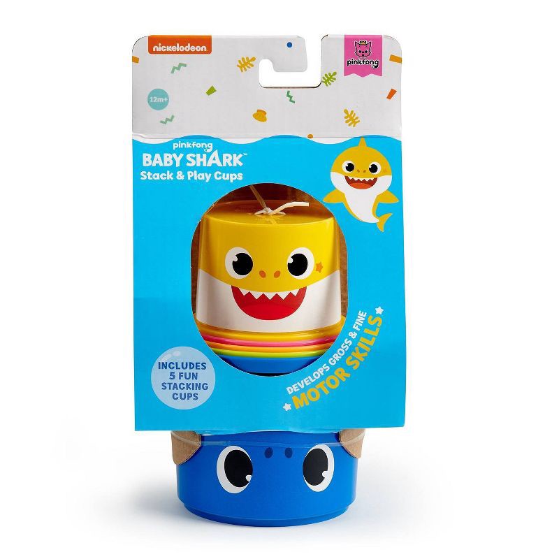 slide 2 of 8, Baby Shark Stack and Play Cups - 5ct, 5 ct