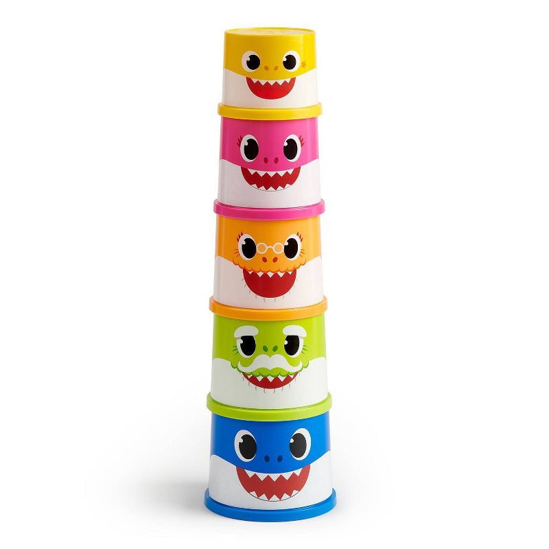 slide 3 of 8, Baby Shark Stack and Play Cups - 5ct, 5 ct