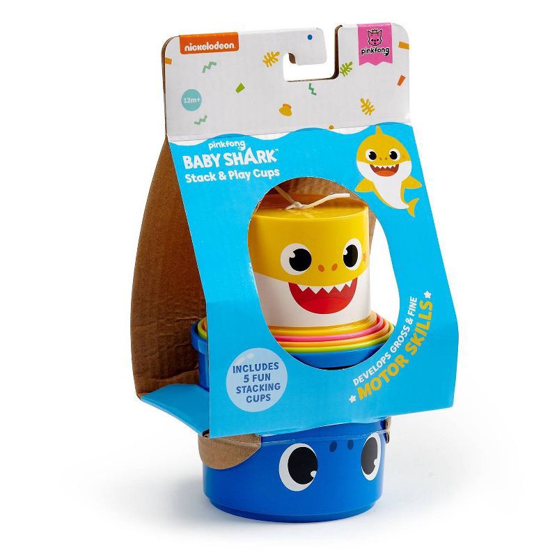 slide 8 of 8, Baby Shark Stack and Play Cups - 5ct, 5 ct
