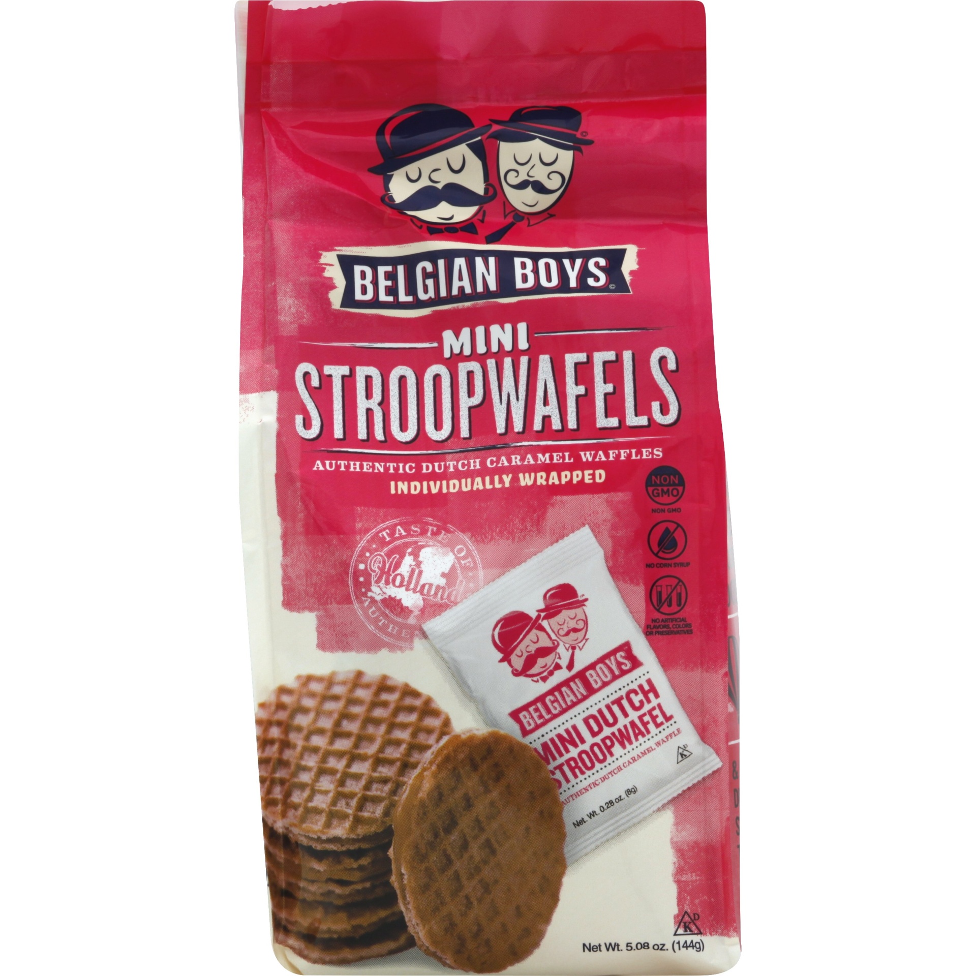 slide 1 of 2, Belgian Boys Mini StroopWafels, 8 oz