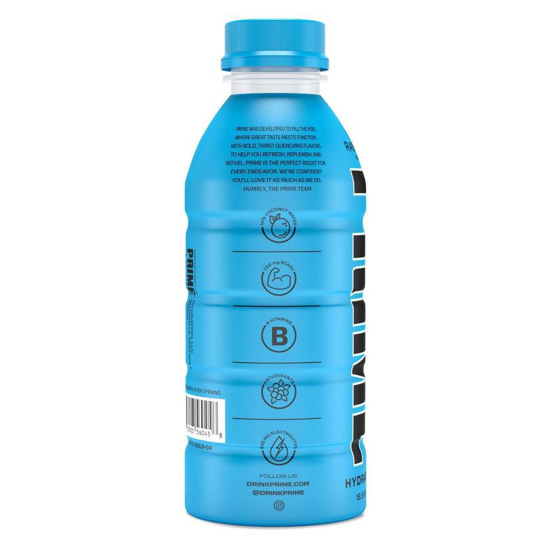 slide 2 of 6, Prime Hydration Blue Raspberry Sports Drink - 16.9 fl oz Bottle, 16.9 fl oz