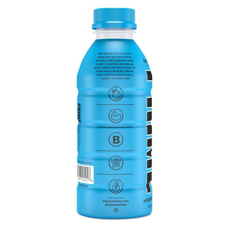 slide 2 of 4, Prime Hydration Blue Raspberry Sports Drink - 16.9 fl oz Bottle, 16.9 fl oz