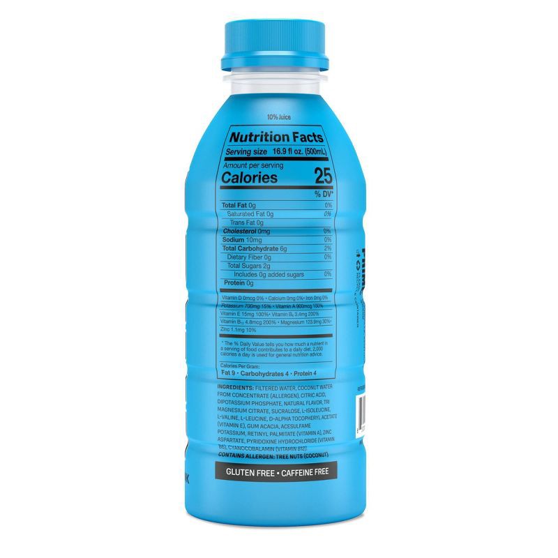 slide 4 of 6, Prime Hydration Blue Raspberry Sports Drink - 16.9 fl oz Bottle, 16.9 fl oz